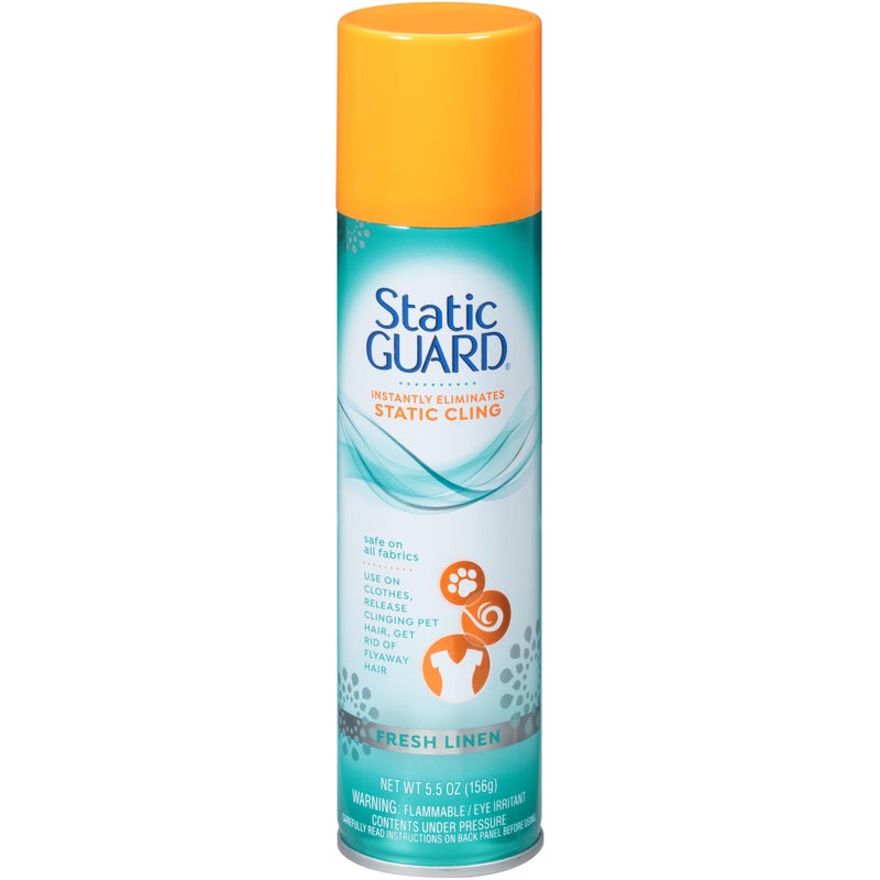 Static Guard Fabric Spray, Fresh Linen Scent, 5.5 Ounce Can - Image 1